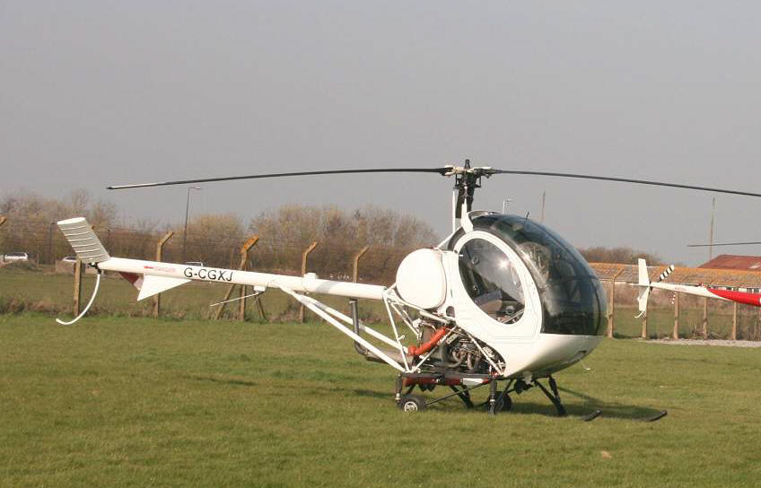 Schweizer 269C-1, G-CGXJ, at The Helicopter Museum
