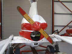 G-ORVB has a wooden Sensenich pusher propeller