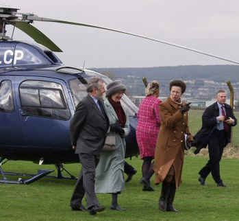 Princess Anne and G-OLCP  -  Click to enlarge