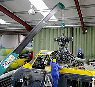 Wide Angle View of the Crane in Action