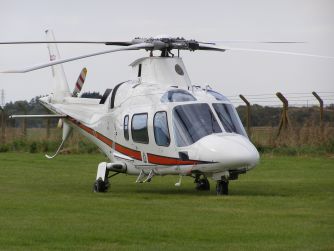 Agusta A109E, ZR321, at The Helicopter Museum