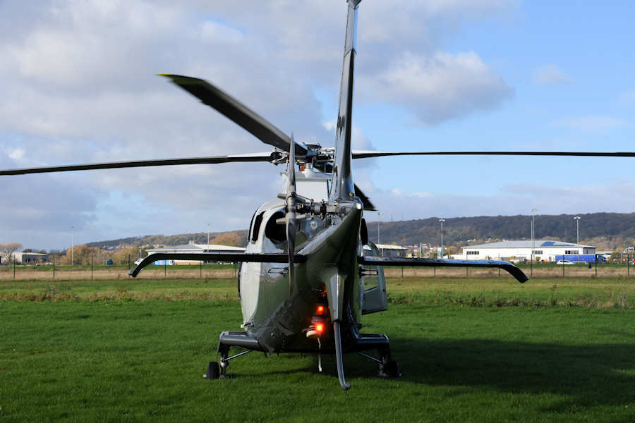 A109 Helicopter G-JMBS at The Helicopter Museum