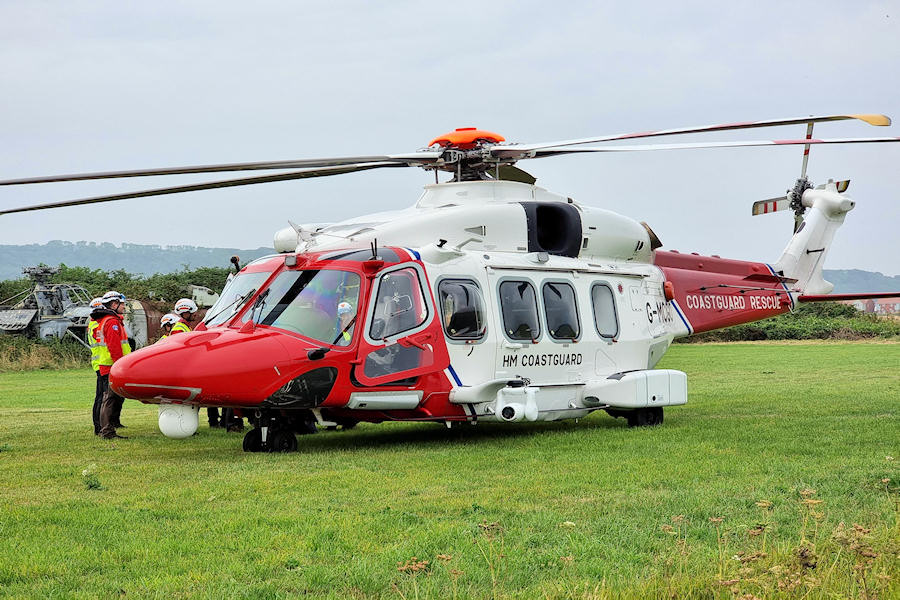 Coastguard AW189 G-MCGO at The Helicopter Museum