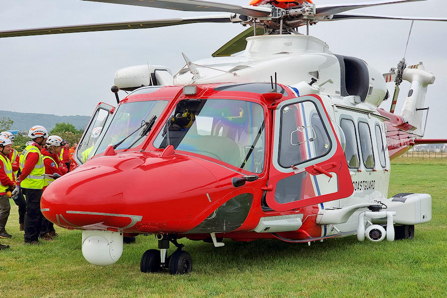 Coastguard AW189 G-MCGO at The Helicopter Museum