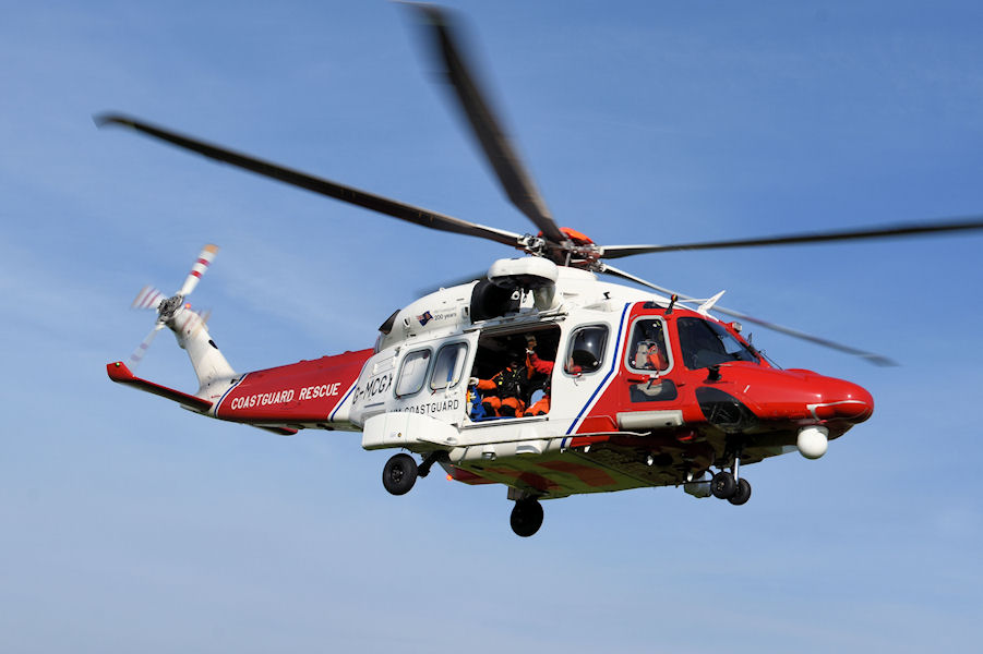 AW189 Coastguard helicopter training at The Helicopter Museum
