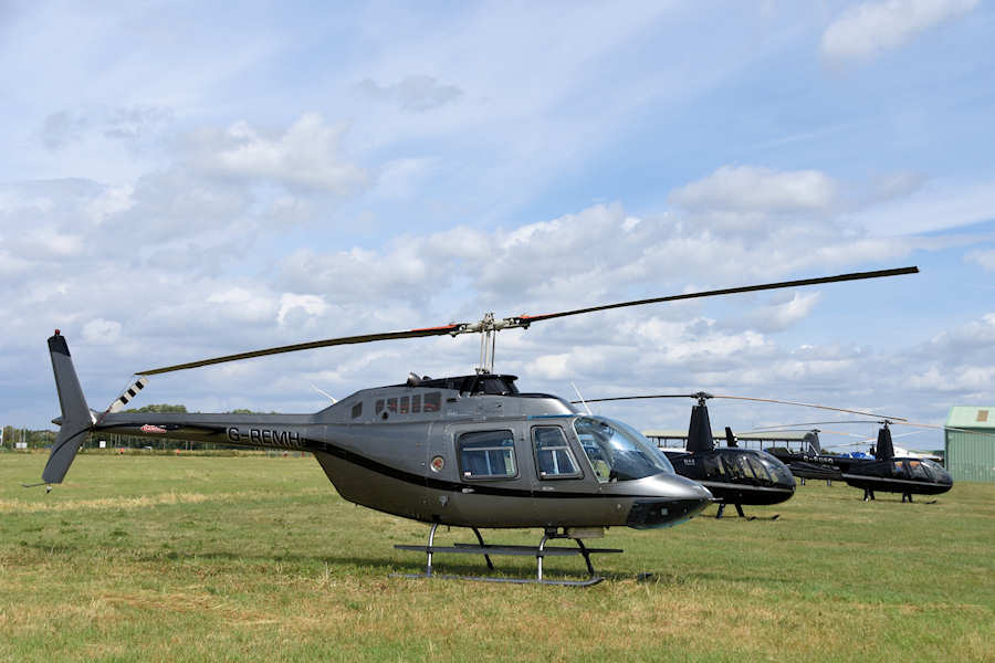 Jetranger Helicopters G-JROO and G-REMH at The Helicopter Museum