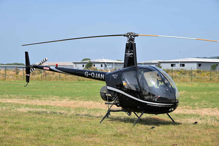 R22 G-OJAN at The Helicopter Museum